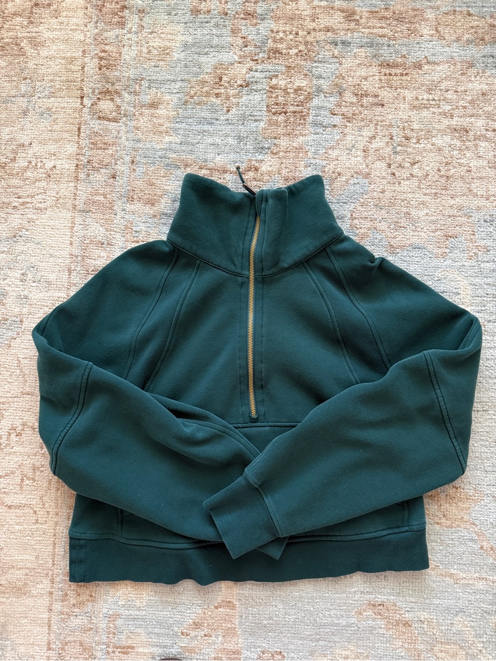 Lululemon Scuba Oversized Funnel Neck Half Zip Storm Teal XS/S - Picture 2 of 5
